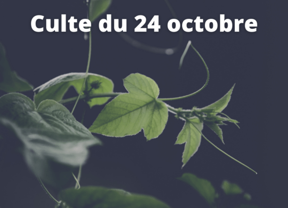 Culte du 24 octobre 2021 Culte du 24 octobre 2021